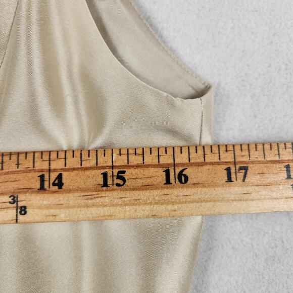 Ann Taylor 100% Cream Silk Sleeveless Vintage Dress & Coat Set  Women’s Size 6 - Picture 12 of 16
